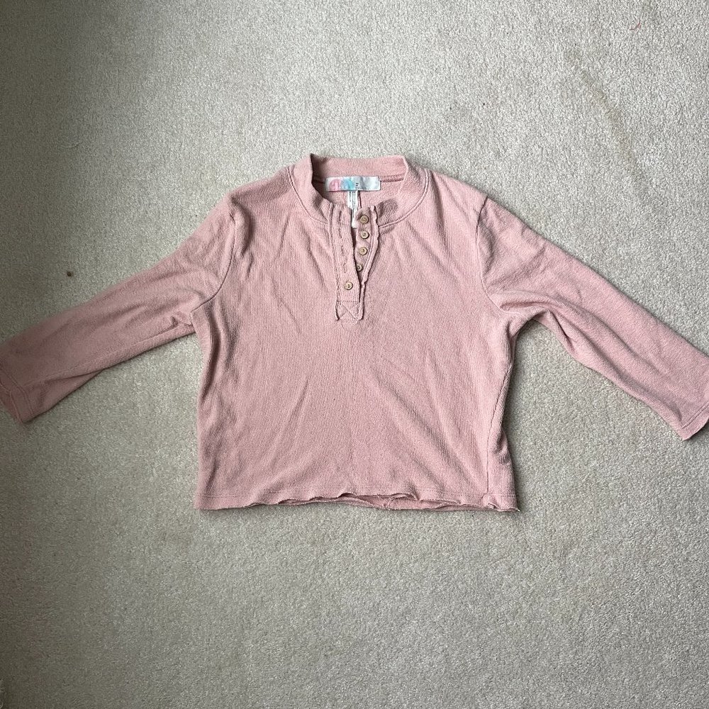 Free People Beach 3/4 Sleeve Shirt